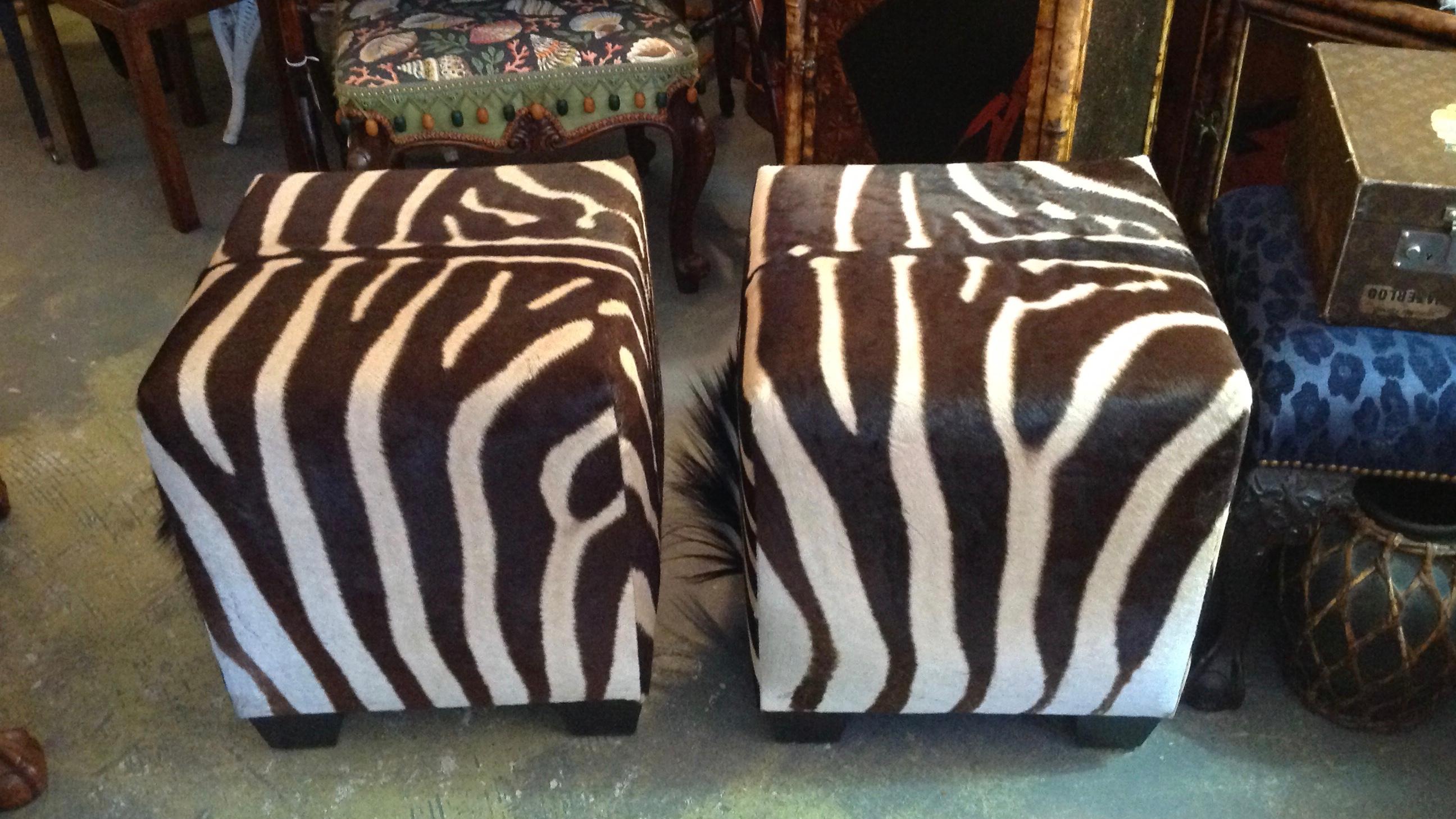 Fine Zebra Ottomans 2