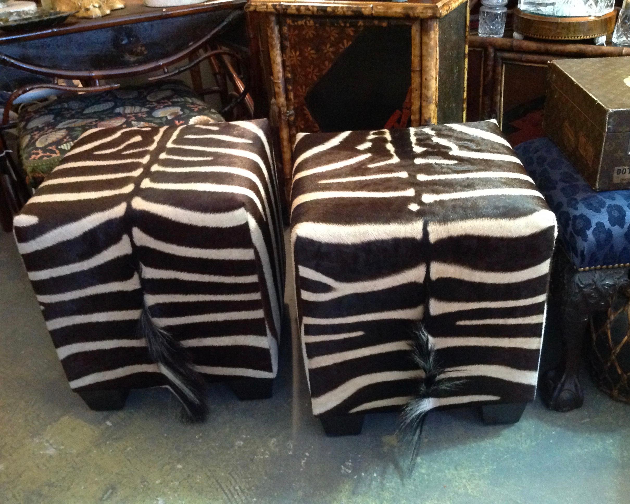 Fine Zebra Ottomans 3