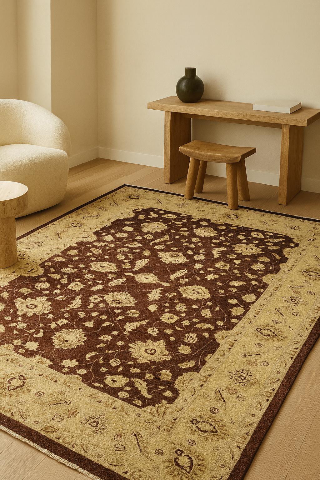 Feiner Ziegler Oushak-Teppich (Türkisch) im Angebot