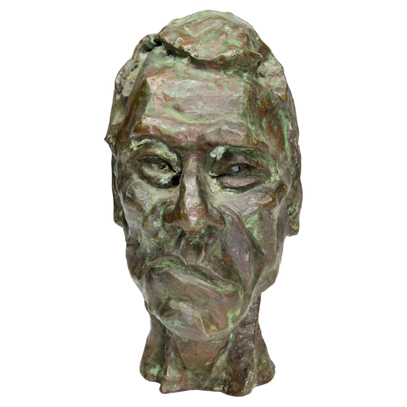 Fine Bronze Bust of a Man in Manner of Sir Jacob Epstein (British 1880-1959) For Sale