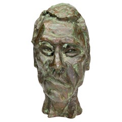 Fine Bronze Bust of a Man in Manner of Sir Jacob Epstein (British 1880-1959)