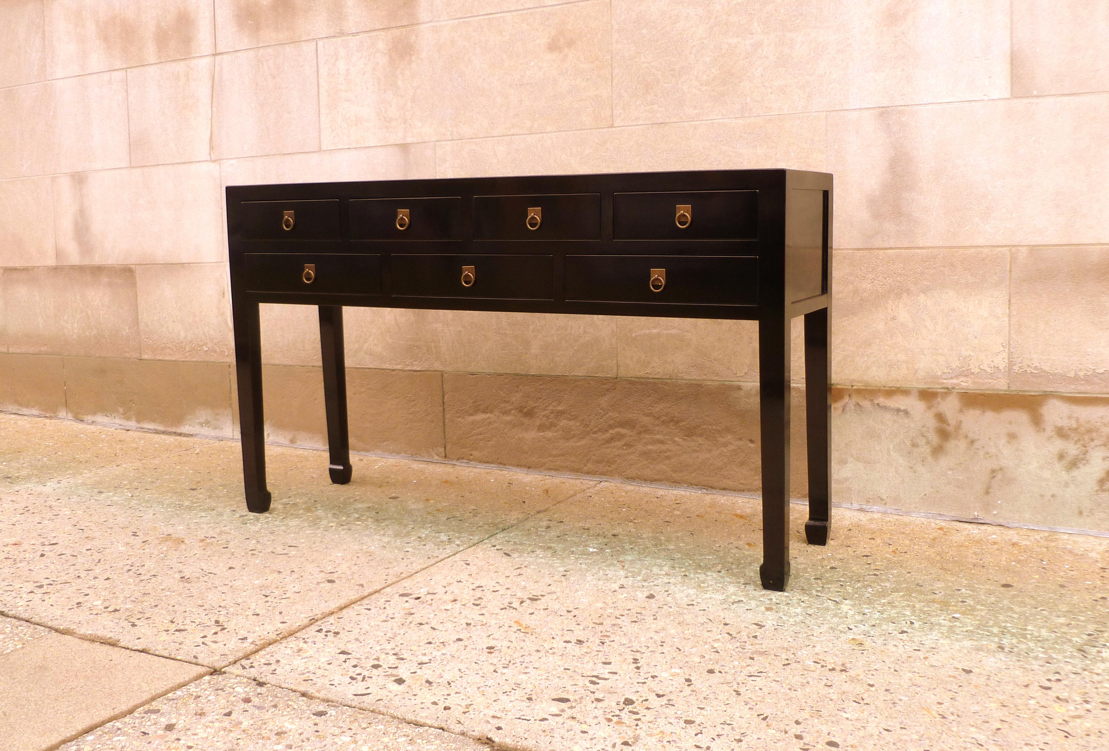 simple black console table