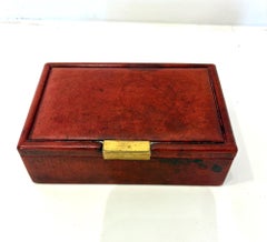 Fined Red Leather Tooled Box by Puiforcat
