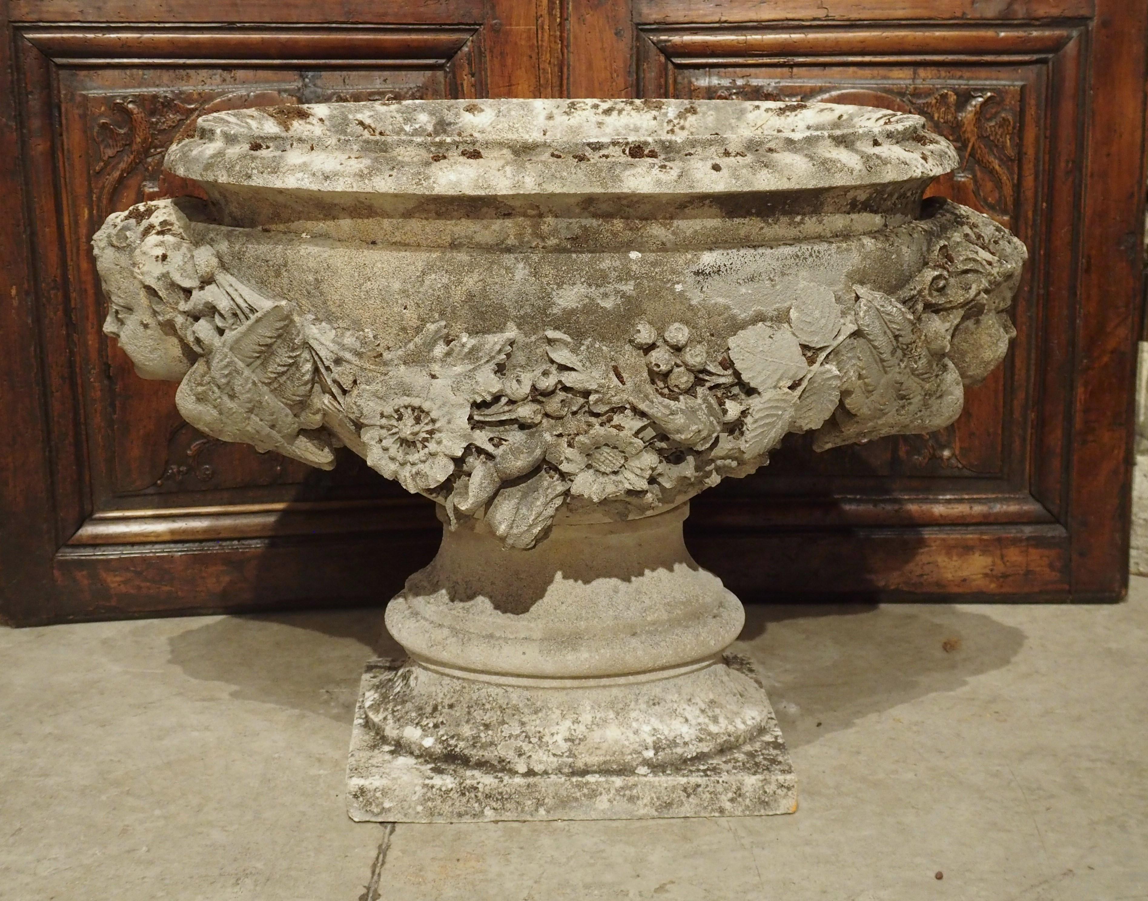 Finely Carved Antique Limestone Jardiniere Planter from France, Circa 1800 11