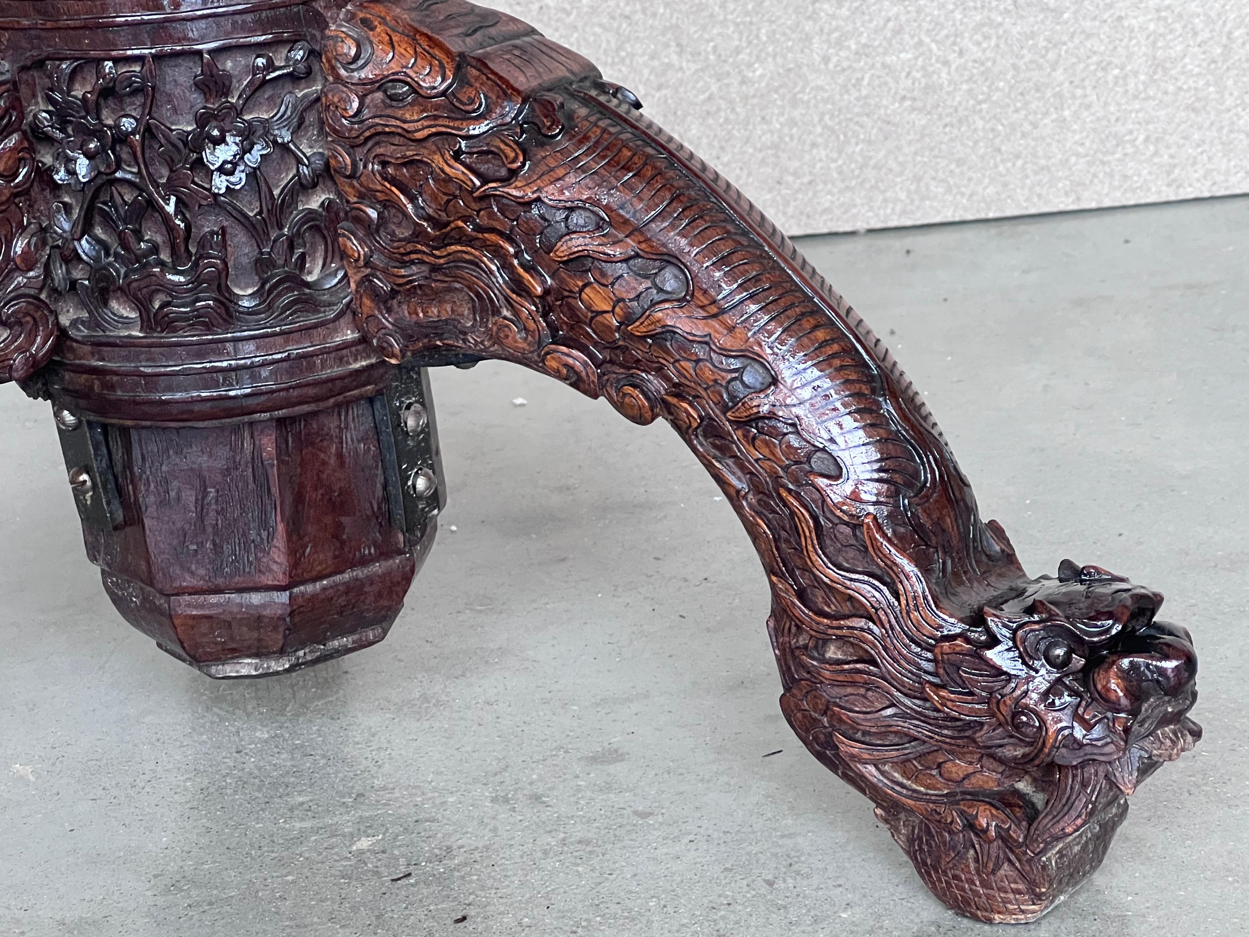 Table à bascule ronde coloniale britannique du 19ème siècle finement sculptée en vente 1