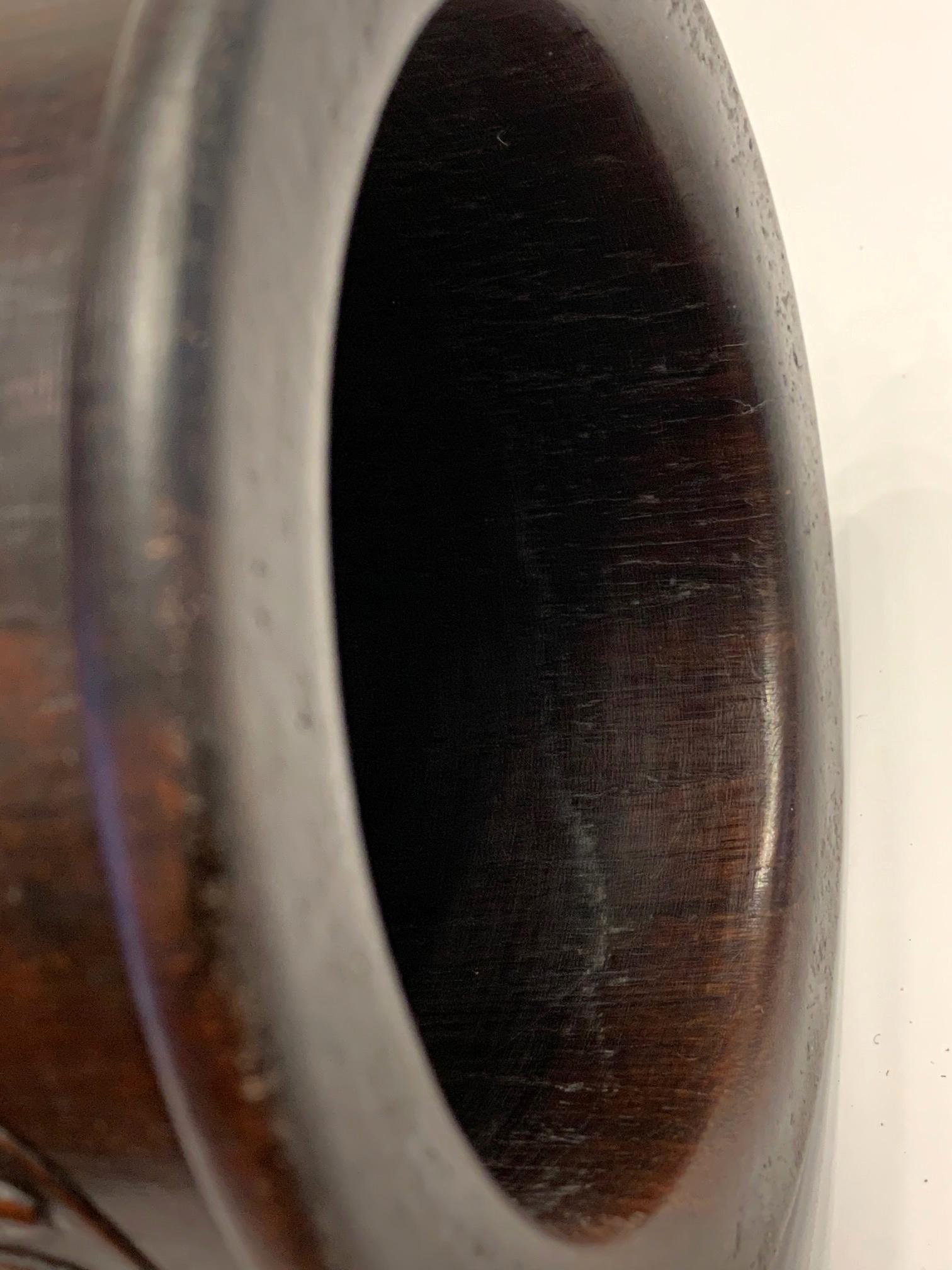 Finely Carved Chinese Brush Holder Pot For Sale 6