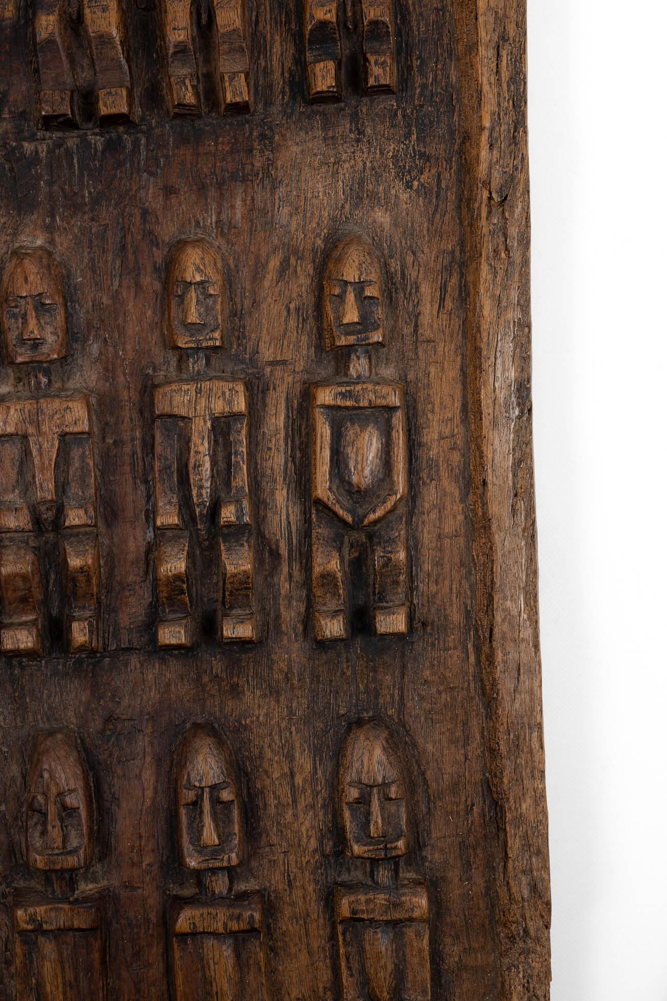 Hand-Carved Finely Carved Dogon Door from Mali, Circa 1890 For Sale