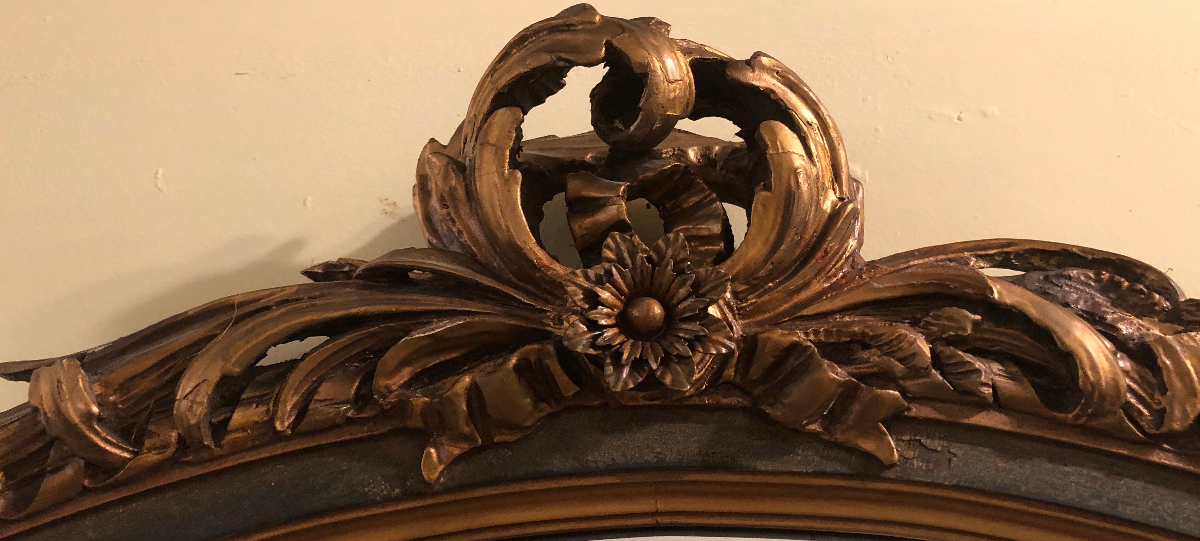 20th Century Finely Carved Hollywood Regency or Adams Style over the Mantle or Wall Mirror