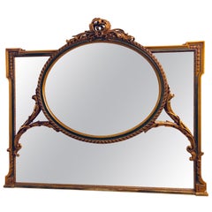 Finely Carved Hollywood Regency or Adams Style over the Mantle or Wall Mirror