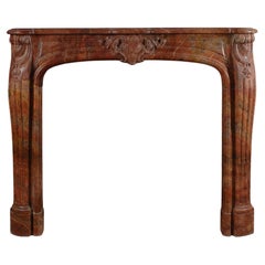 Finely carved Italian marble fireplace