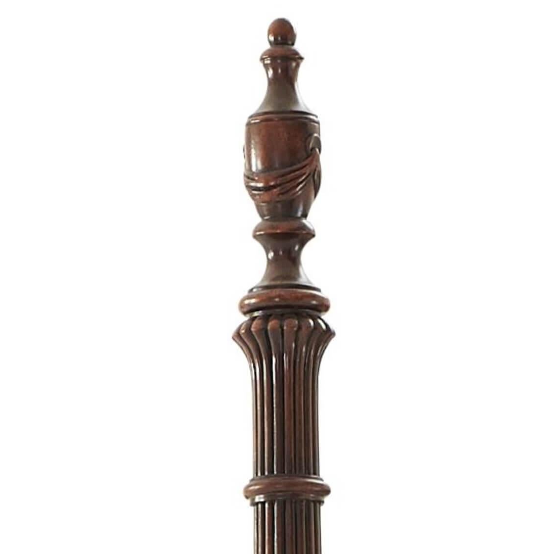 Finely Carved Mahogany Four Post King Size Bed 2