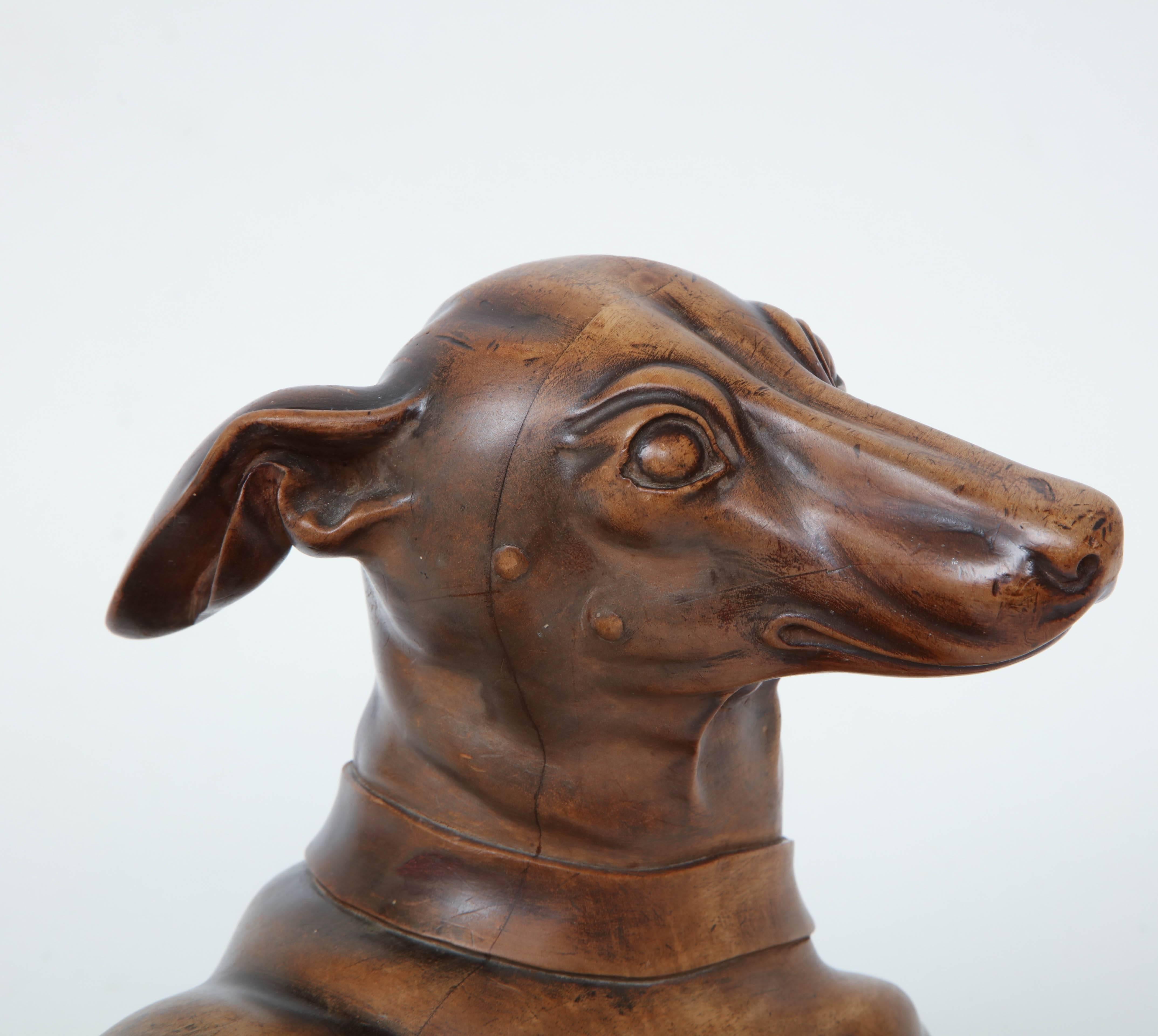 Finely Carved Recumbent Whippet, circa 1900s 3
