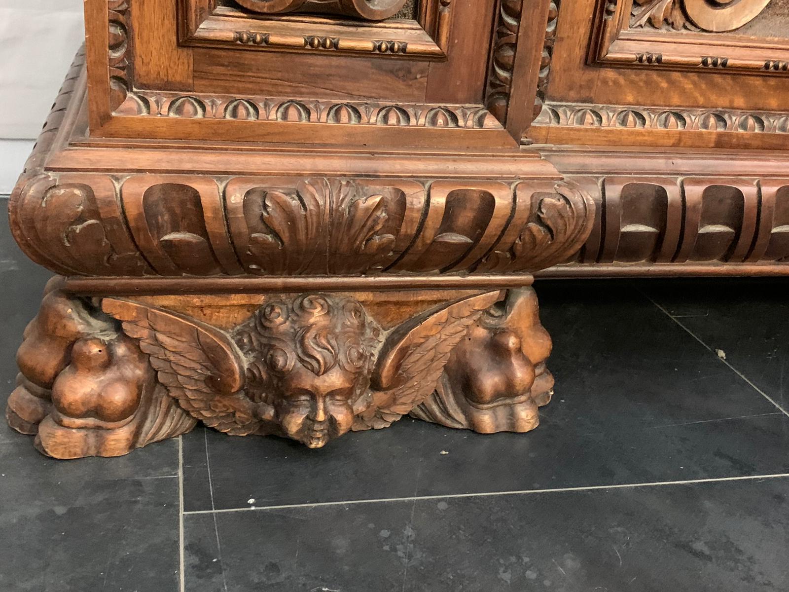 Finely Carved Renaissance Study Set, Late 1800s For Sale 7