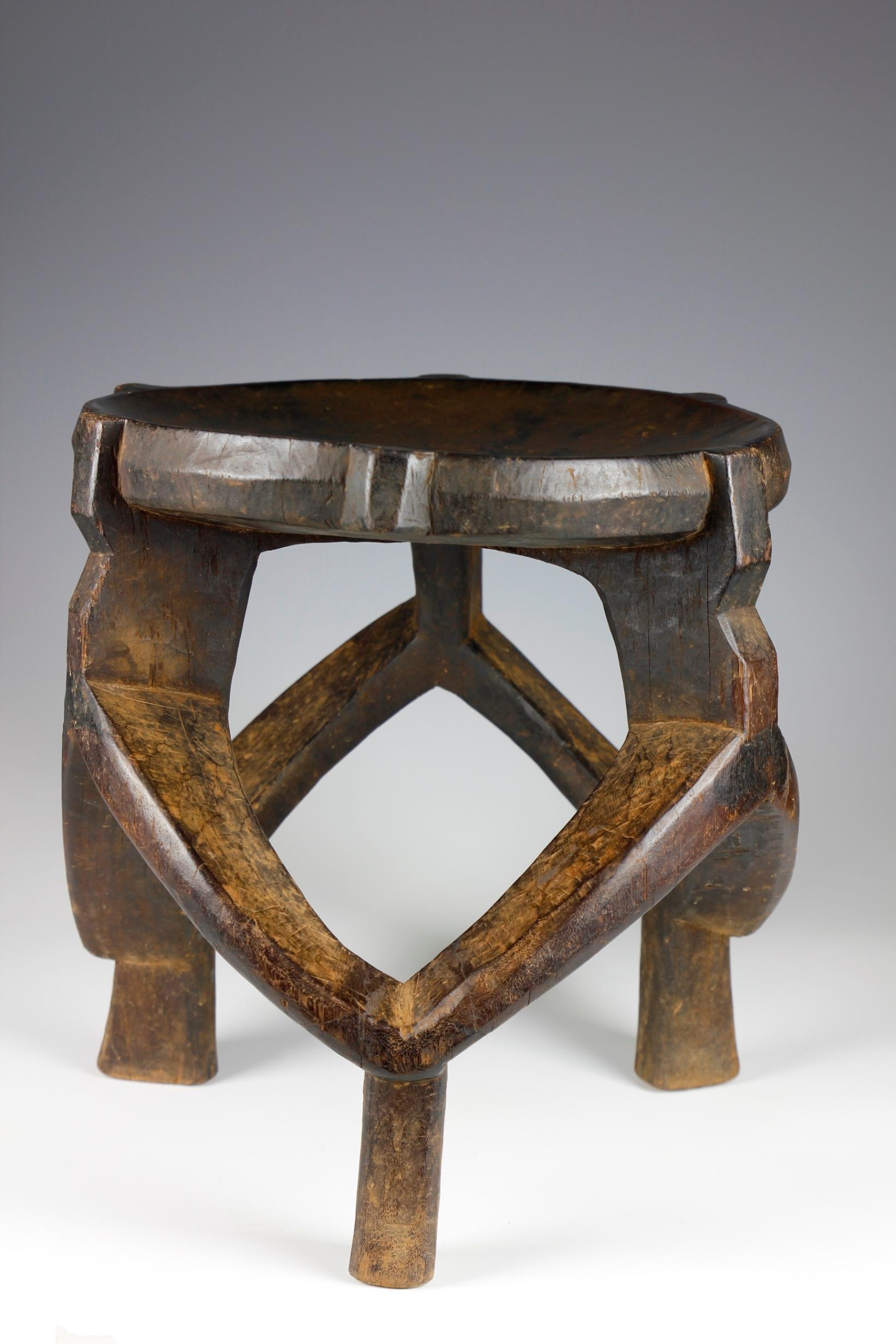 20th Century Finely Carved Tanzanian Chieftain's Stool For Sale