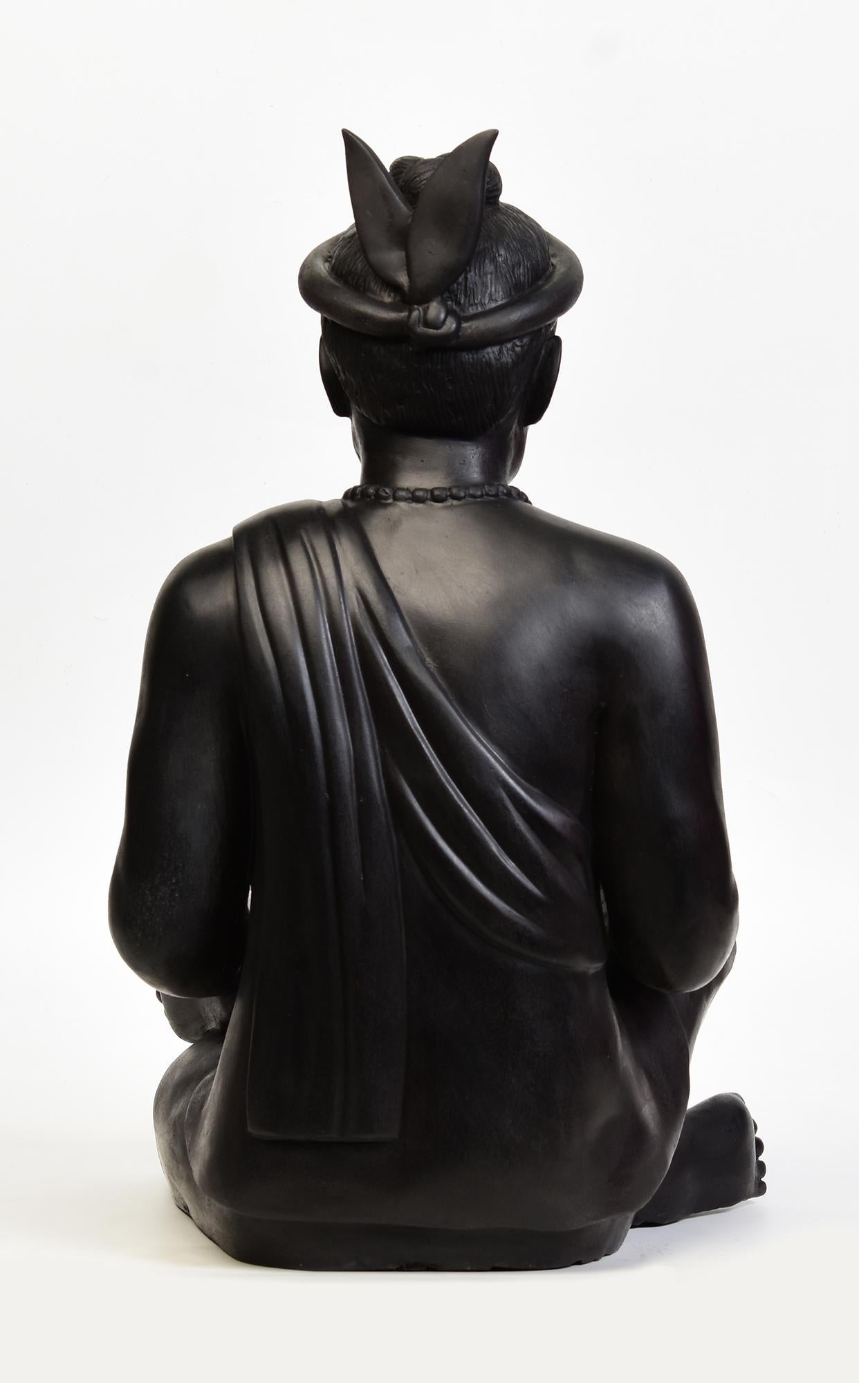Fein gegossene asiatische Bronze-Heiliger-Mann-Skulptur im Angebot 2