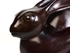 Finely Cast Burmese Bronze Rabbit Animal Statue