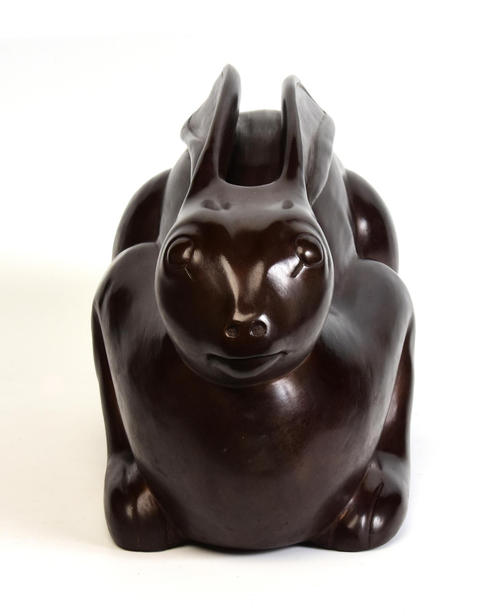 Bronzo Statua animale di coniglio birmano in bronzo finemente fusa in vendita