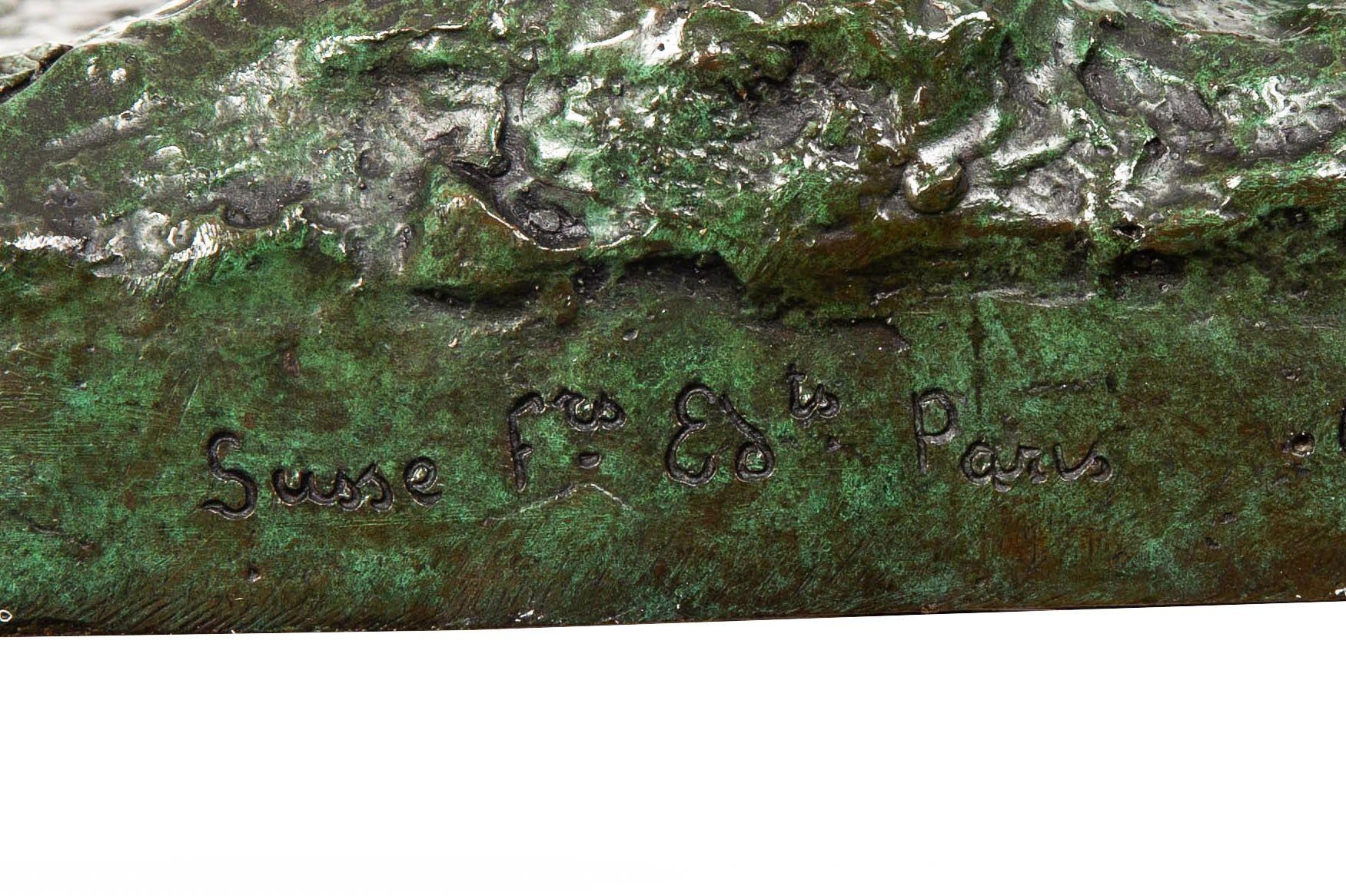Escultura francesa Art Decó de bronce finamente fundido 