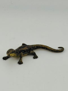 Finely chiselled Viennese bronze salamander