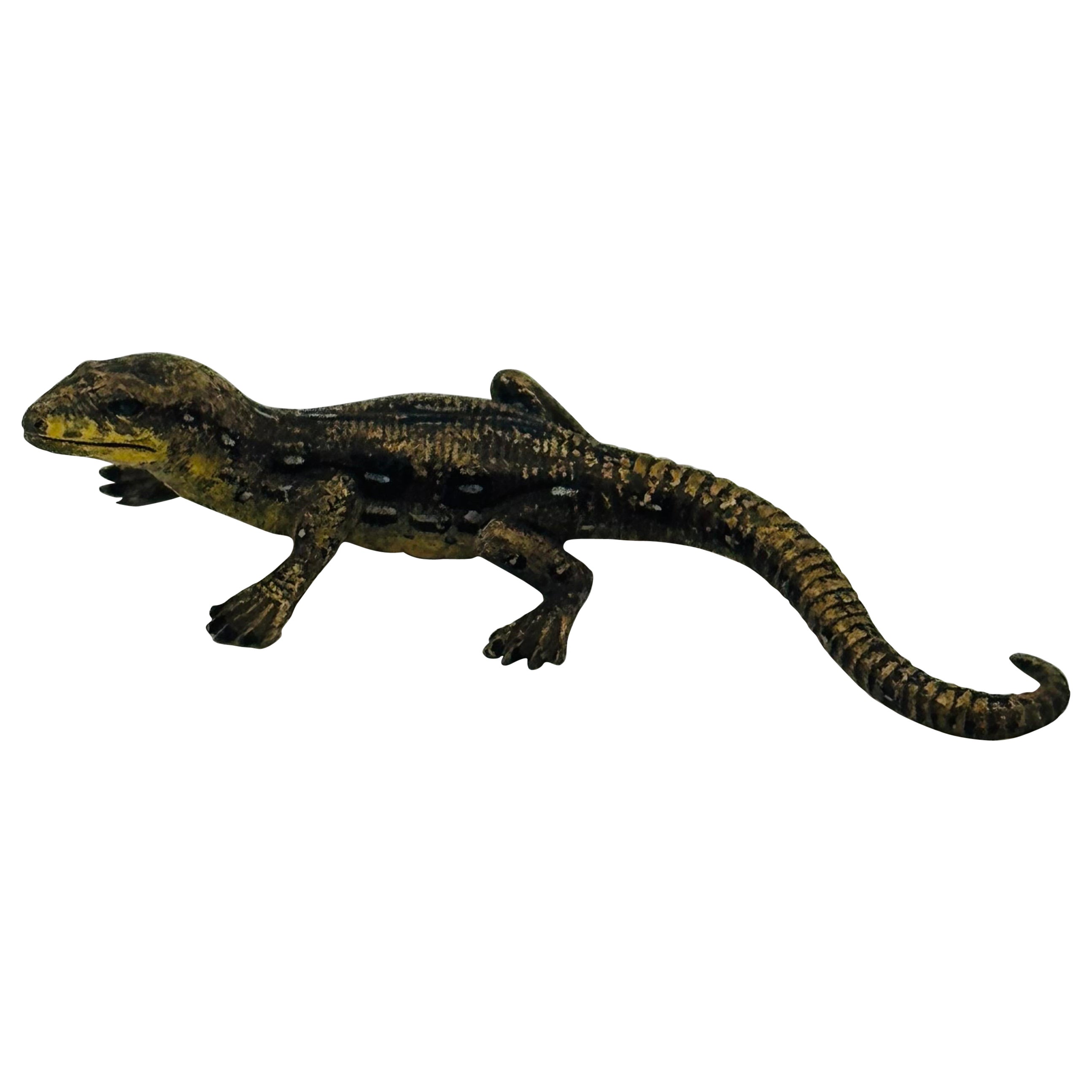Finely chiselled Viennese bronze salamander