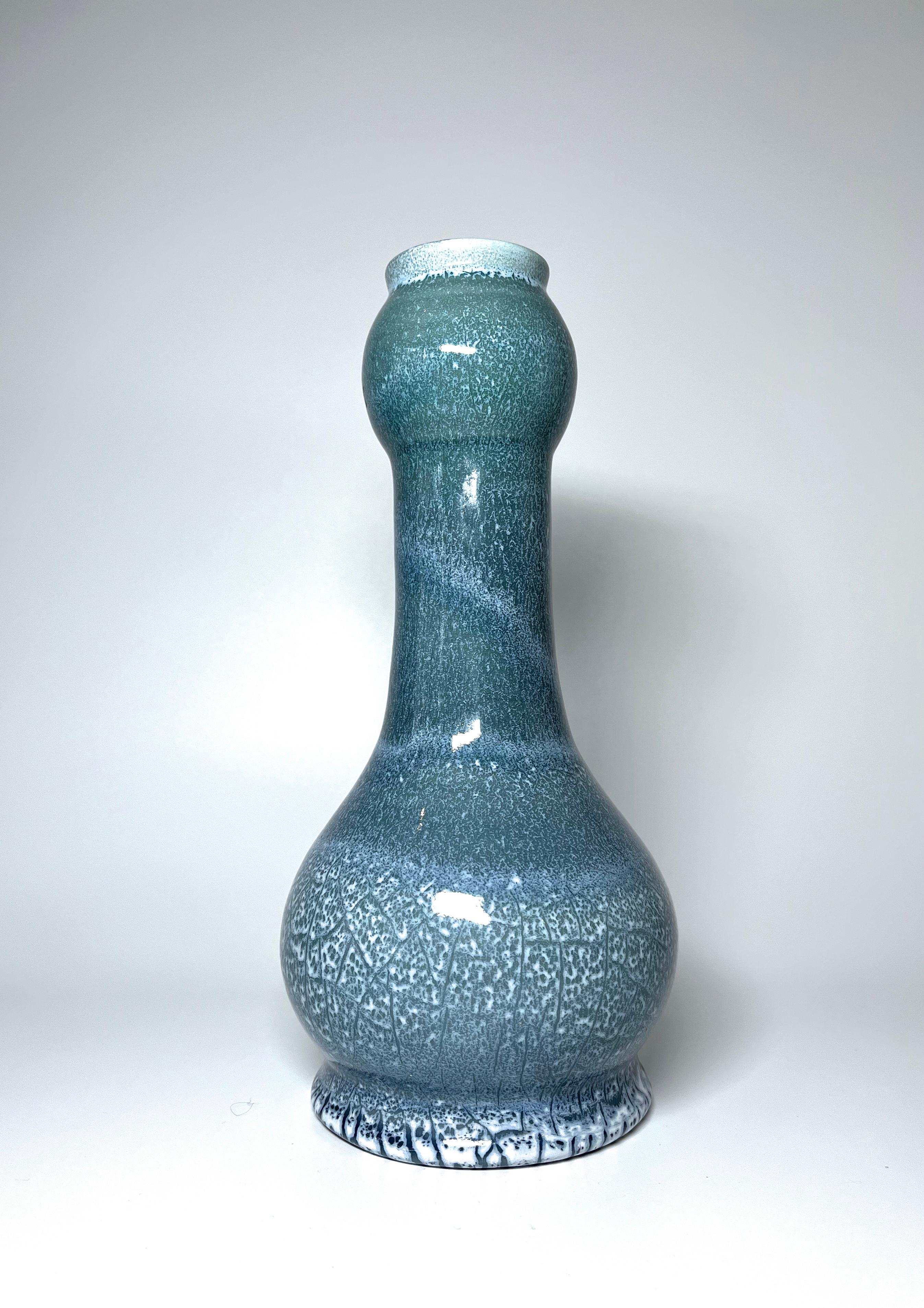 French Superbly Crafted, Hand Thrown Ceramic Vase From Accolay, France 1960's For Sale