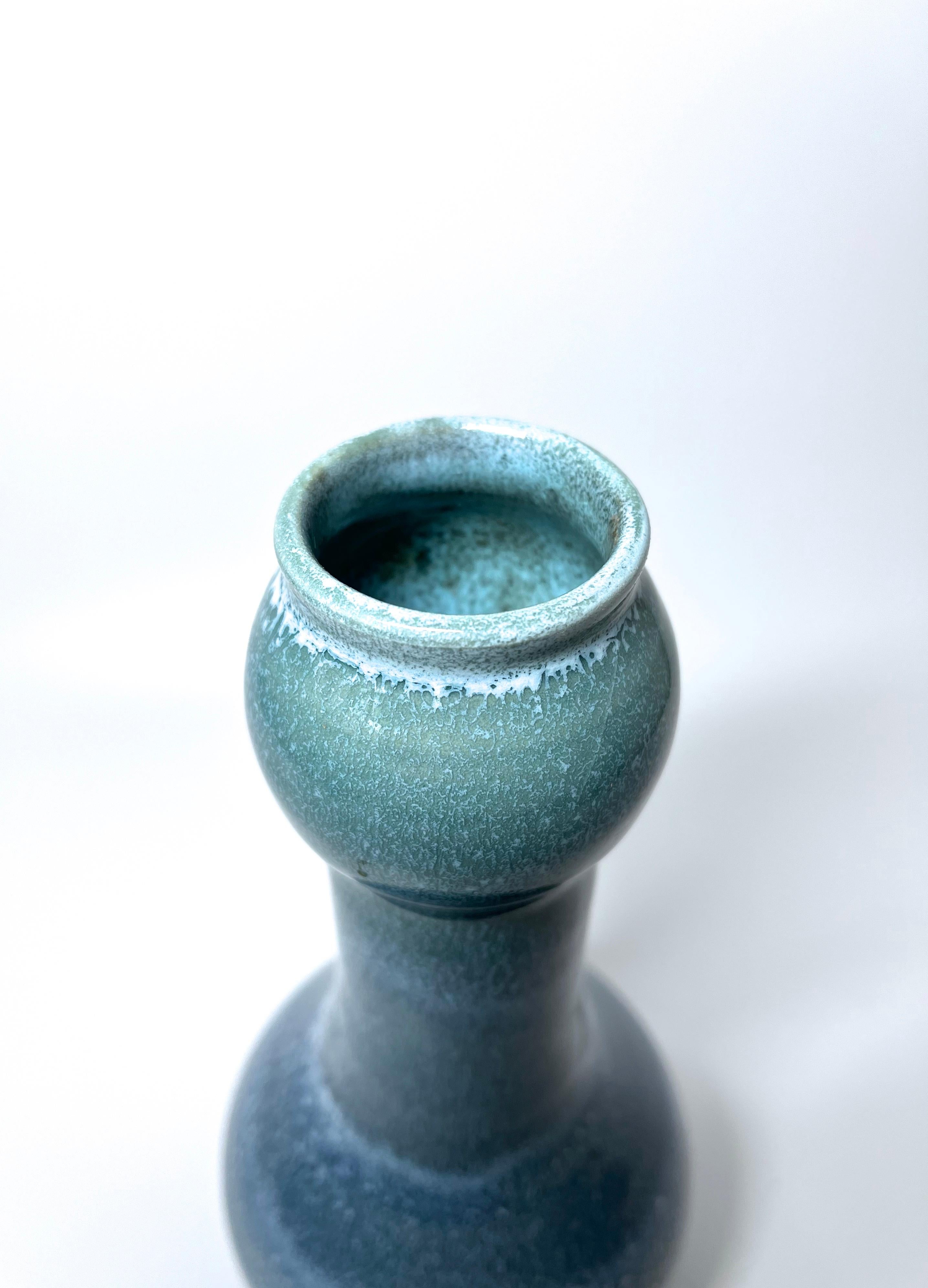Glazed Superbly Crafted, Hand Thrown Ceramic Vase From Accolay, France 1960's For Sale