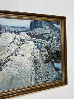 Fein detaillierte realistische Küstenlandschaft von Ted Giavis, D. A. 1971