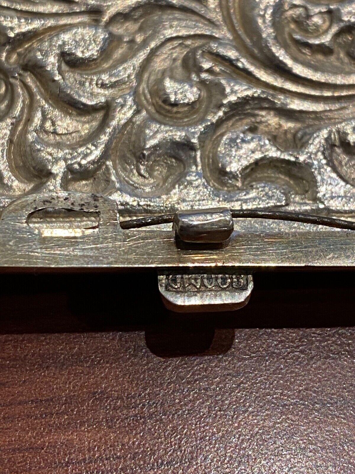 Fein geprägtes antikes europäisches kontinentales Zigarrenetui aus 800er Silber mit Prägung: 12cm x 8cm. im Zustand „Hervorragend“ im Angebot in MELBOURNE, AU