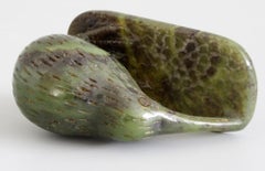 Figure d'oiseau kiwi en jade néphrite finement sculpté à la main