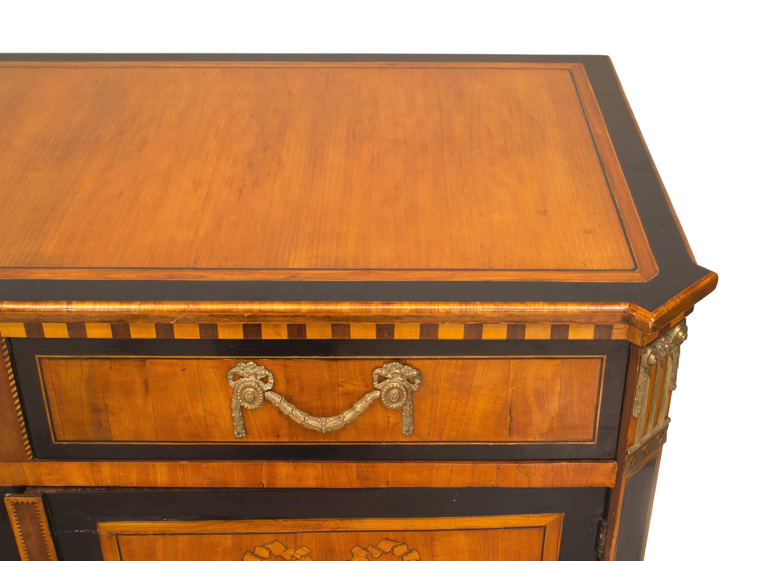 European Continental Dutch Satinwood Commode For Sale