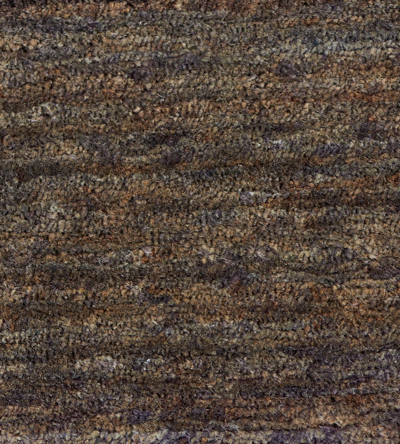 Contemporary Finely Knotted Soft Hemp Rug For Sale