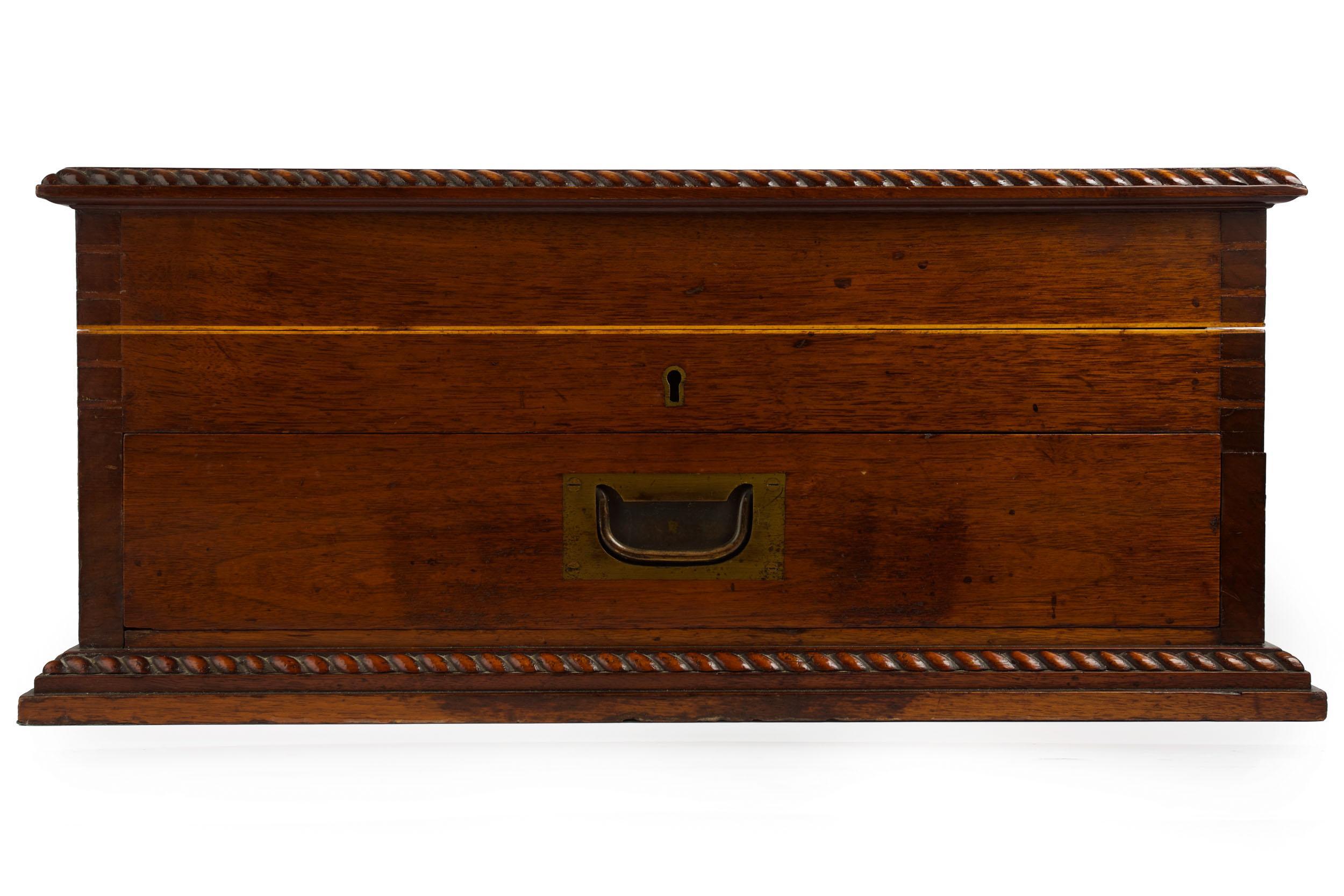 Finely Made English Dovetailed Walnut Cutlery Box by Walker & Hall 14