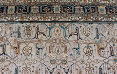 Finely Made Modern Large Bidjar Rug in Gray, Blue, Teal and Light Orange Colors