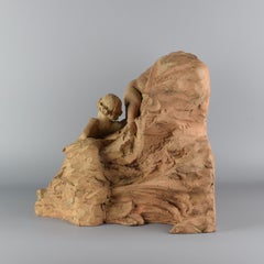 Finely Modeled Terracotta Capital with Cherubs, Late 19th Century