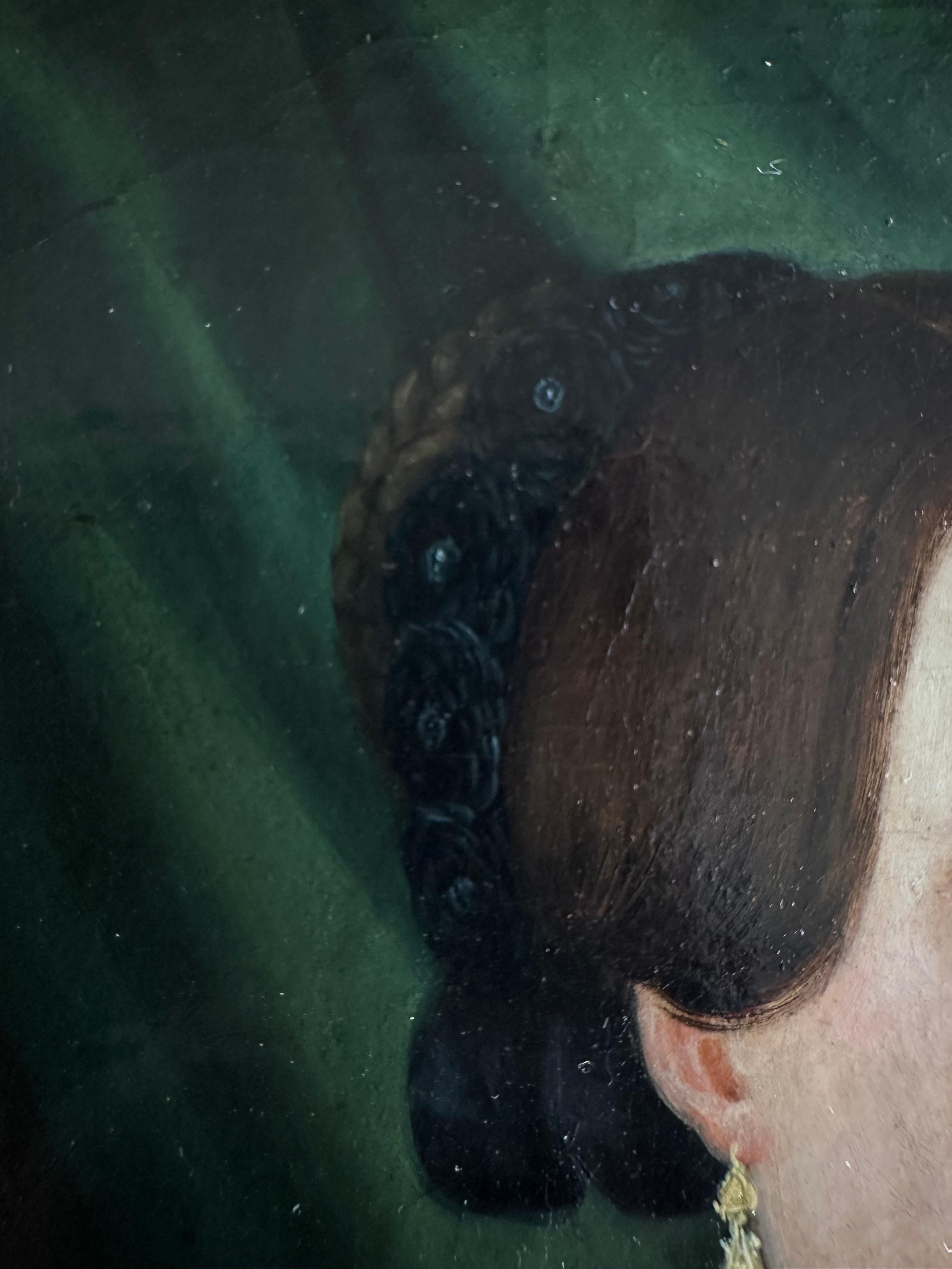 Portrait d'une dame en Biedermeier finement peint, Allemagne vers 1820 en vente 6