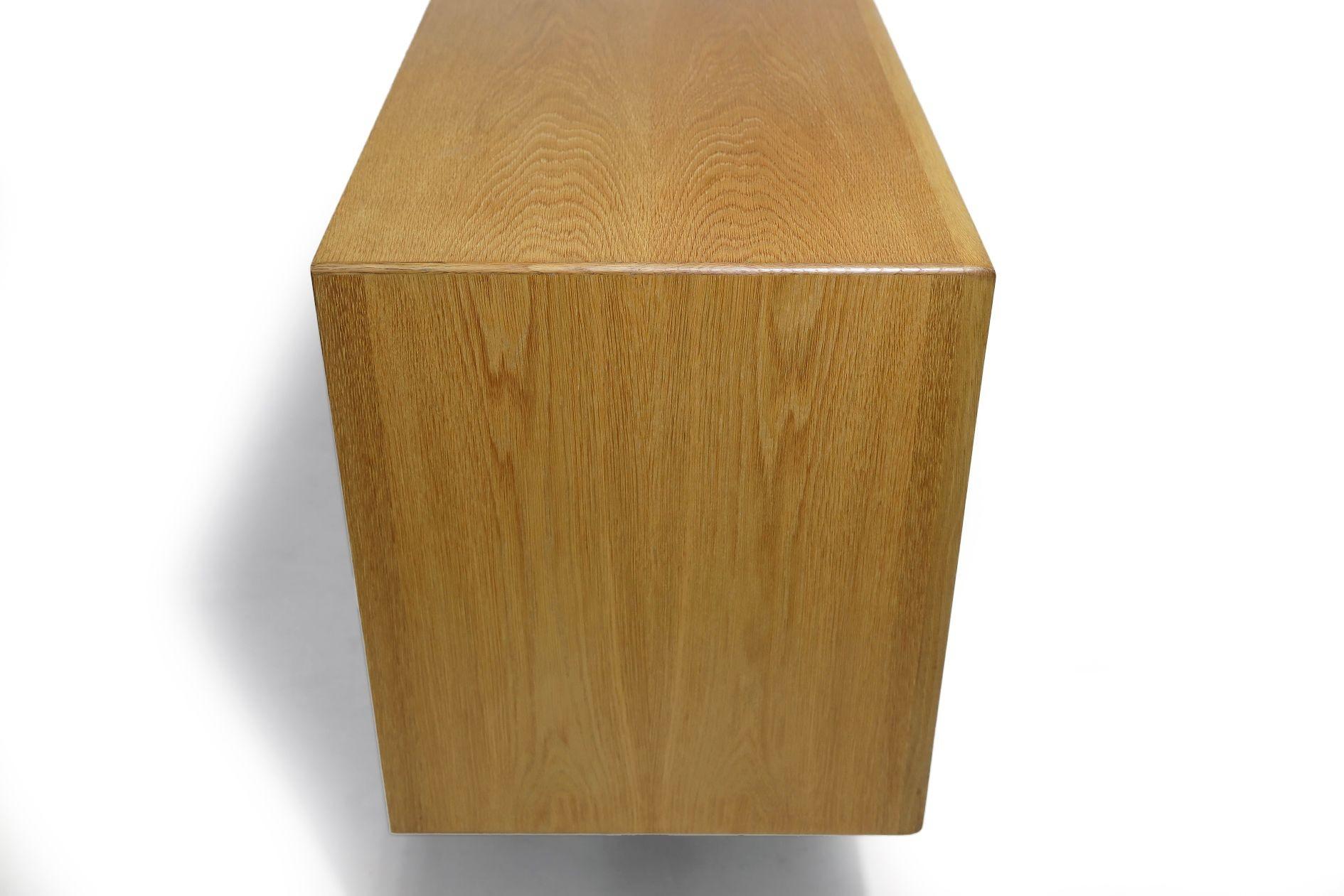Finely Restored Danish White Oak Credenza Sideboard For Sale 6