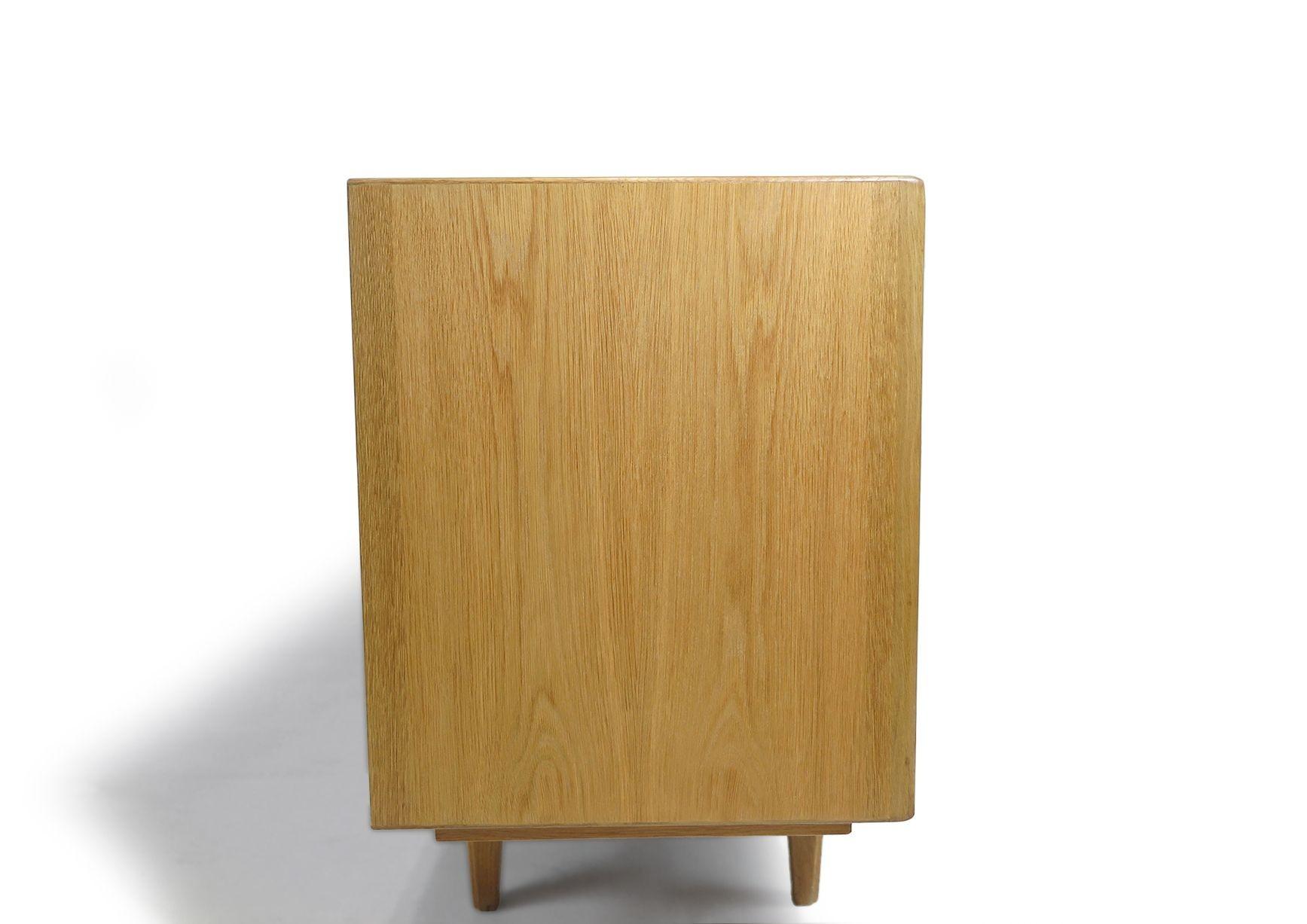 Finely Restored Danish White Oak Credenza Sideboard For Sale 4