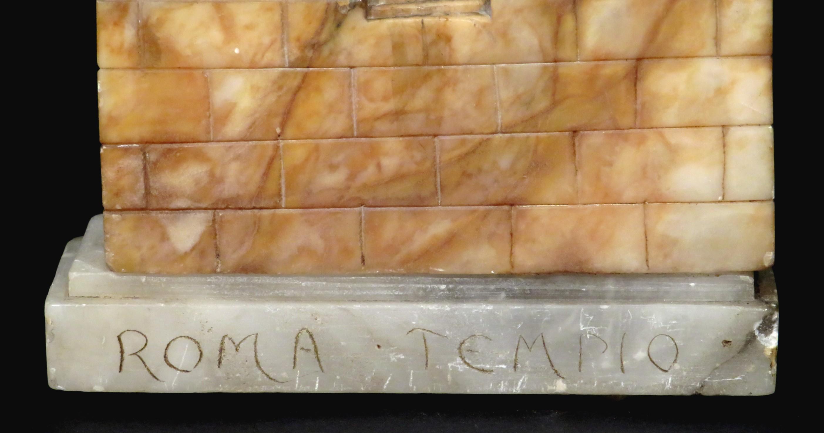 A Finely Sculpted Grand Tour Model of The Temple of Vespasian, Italy Circa 1900 For Sale 2