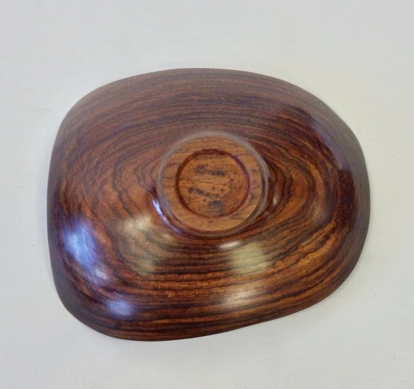 American Finely Turned Wood Bowl in Rosewood