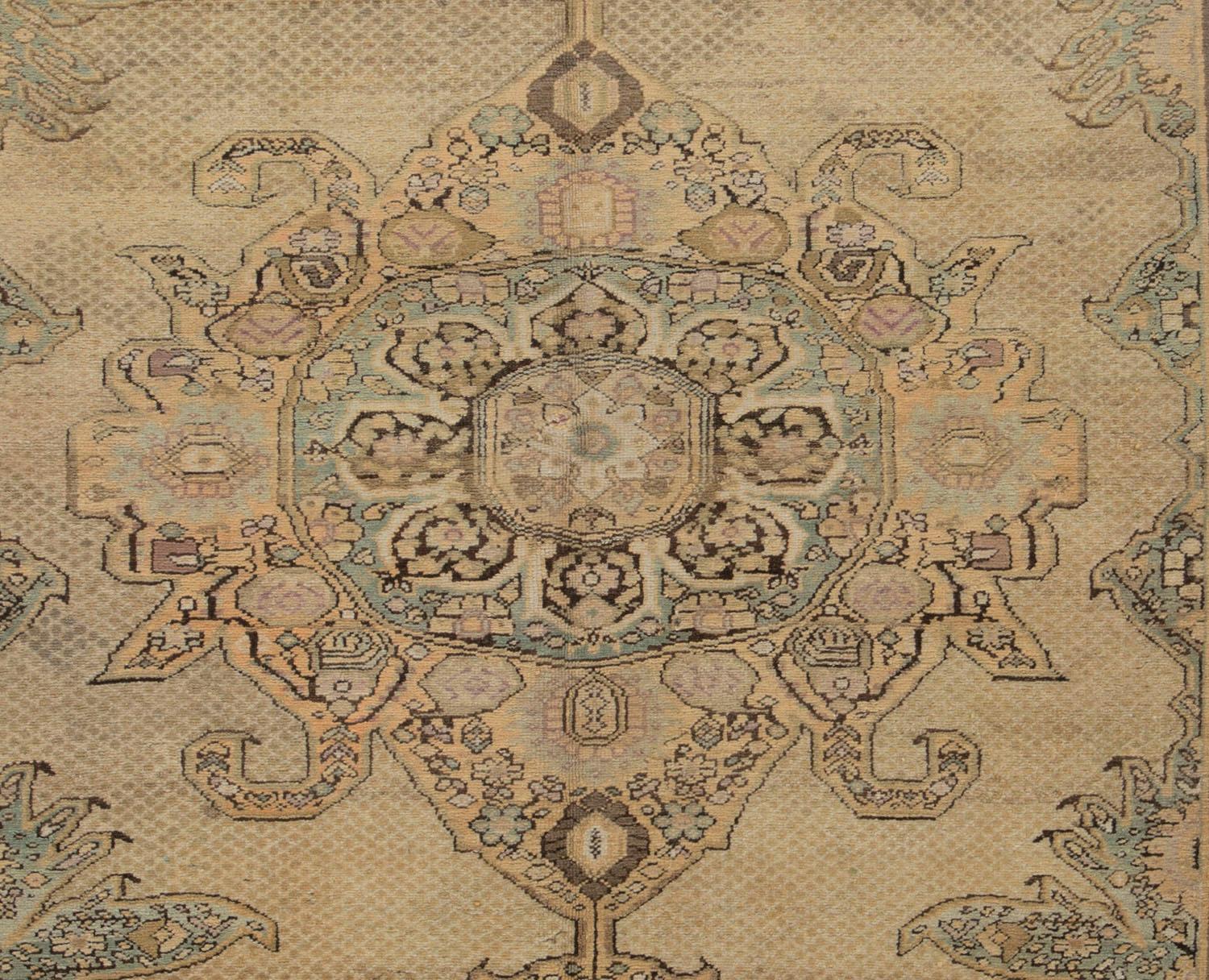 Fein gewebter antiker CIRCA 1900 brauner persischer Malayer-Teppich, 4' x 6'3 (Wolle) im Angebot