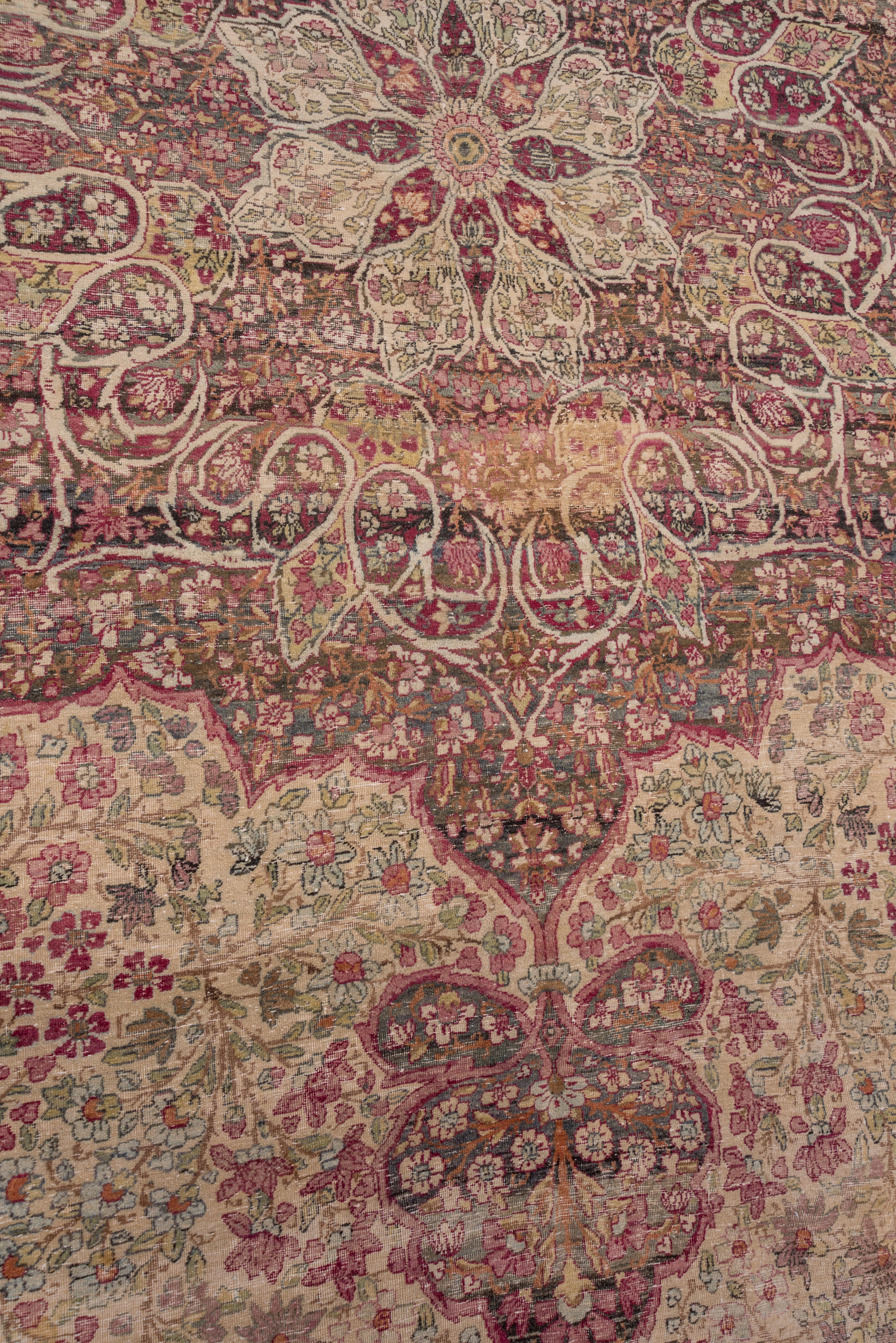 Hand-Knotted Finely Woven Antique Persian Lavar Kerman Rug, circa 1900s For Sale