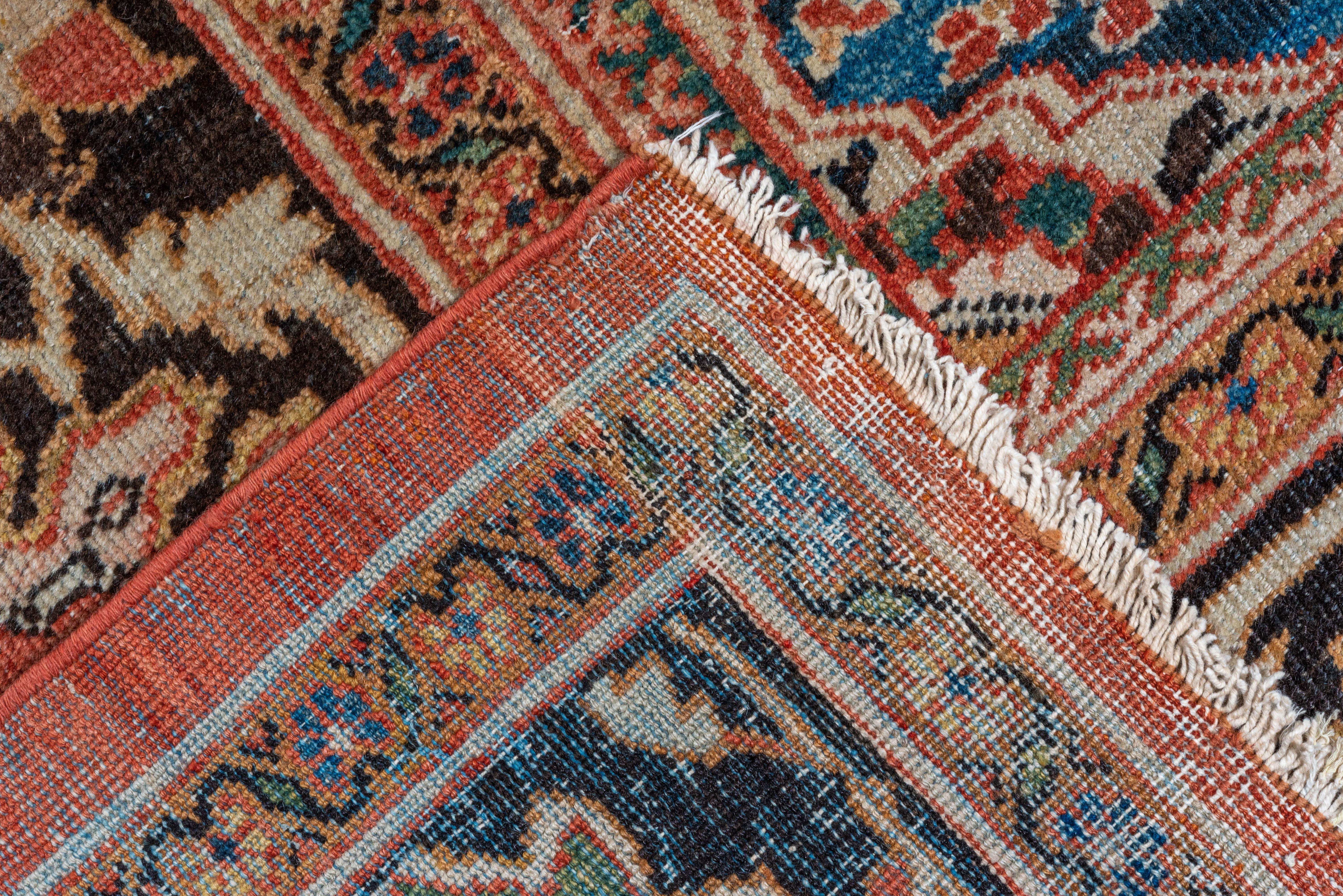 Hand-Knotted Finely Woven Antique Persian Sultanabad Carpet, Rust Allover Field, circa 1910s For Sale