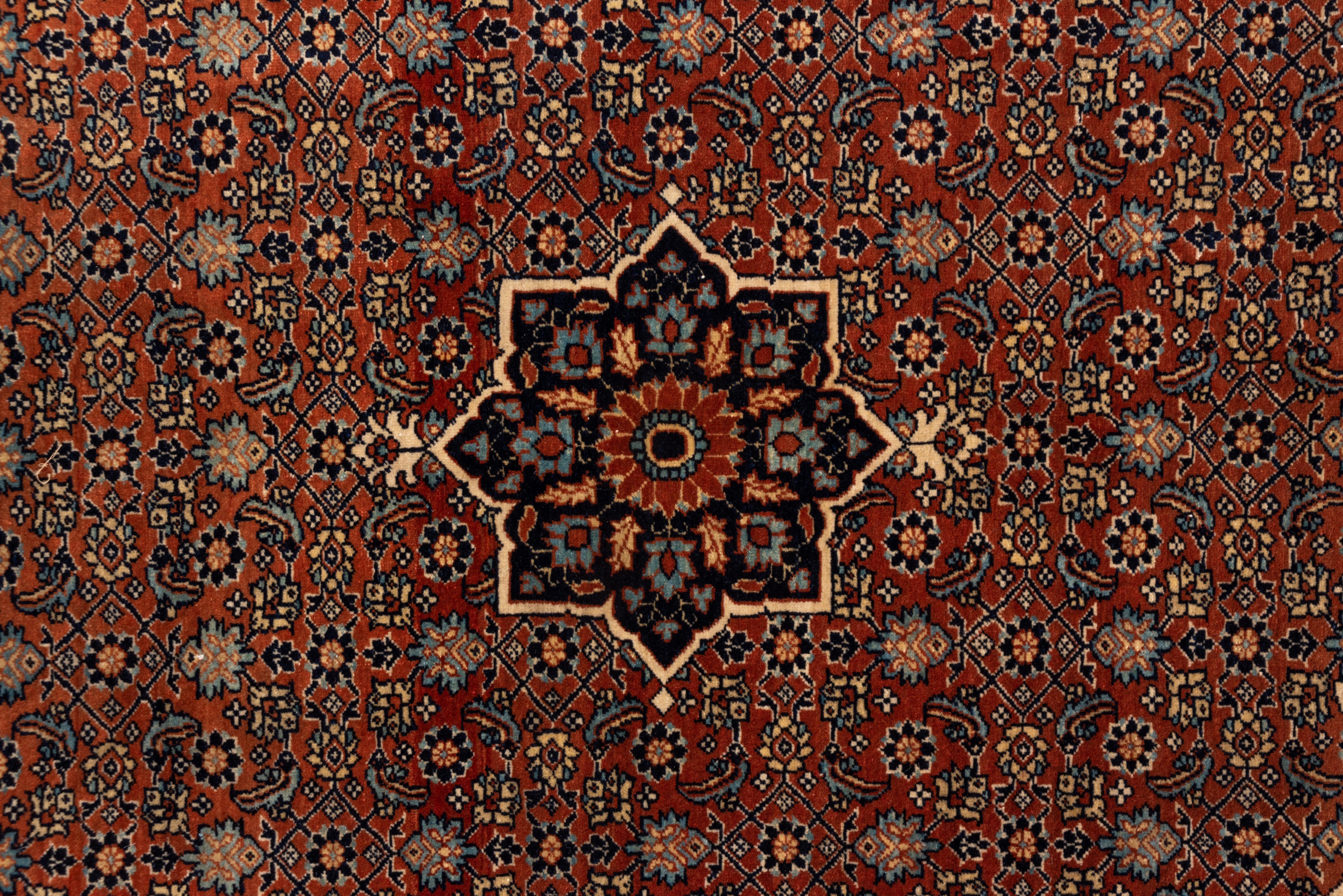Finely Woven Antique Persian Tabriz Rug, Rust and Red Field, circa 1900s In Good Condition For Sale In New York, NY