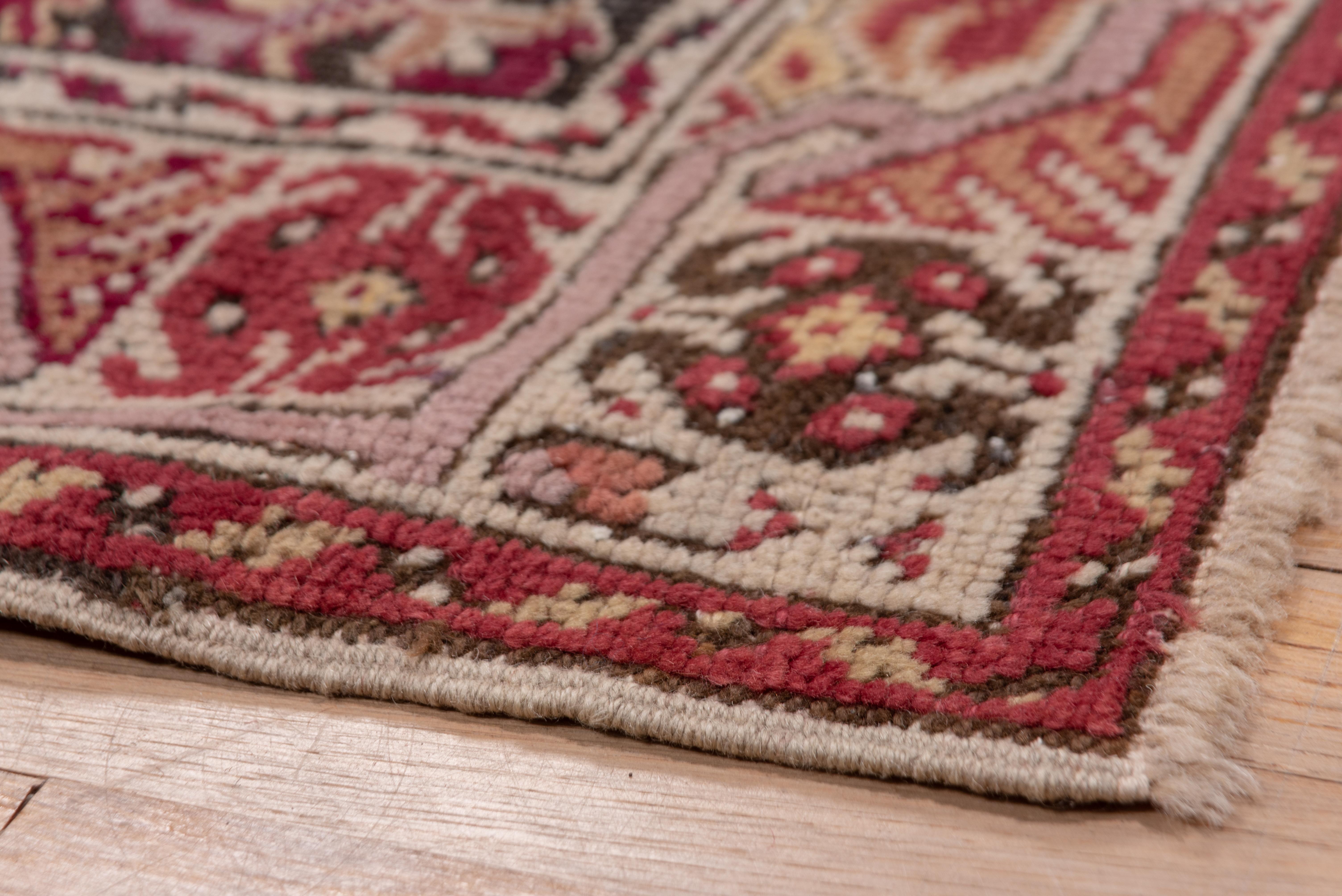 Tribal Finely Woven Antique Turkish Ghiordes Rug, Ruby Red Field, circa 1900s For Sale