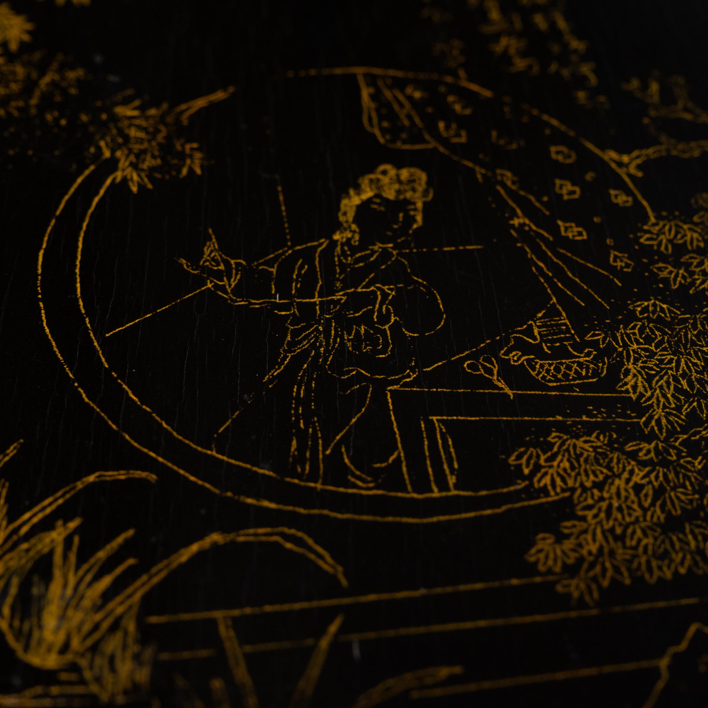 Qing Boîte à couture chinoise finement tissée, c. 1875 en vente