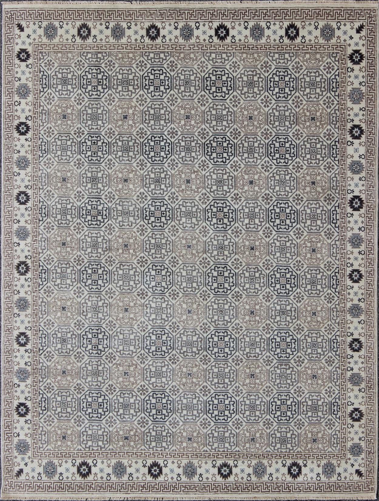 Finely Woven Khotan Design Rug by Keivan Woven Arts  - 8'2 X 10'3 For Sale