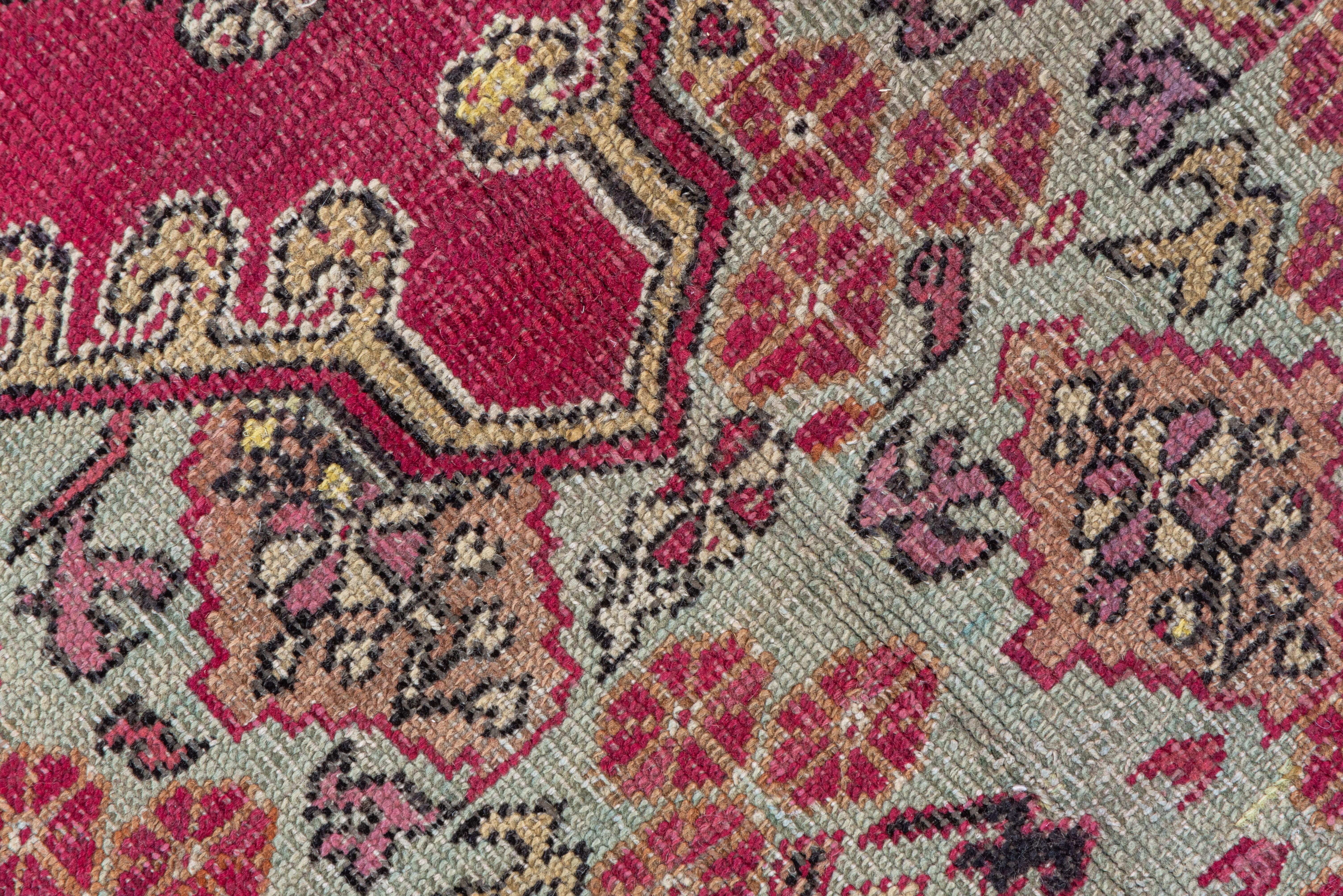 Hand-Knotted Finely Woven Late 19th Century Turkish Ghiordes Rug, Colorful Palette For Sale