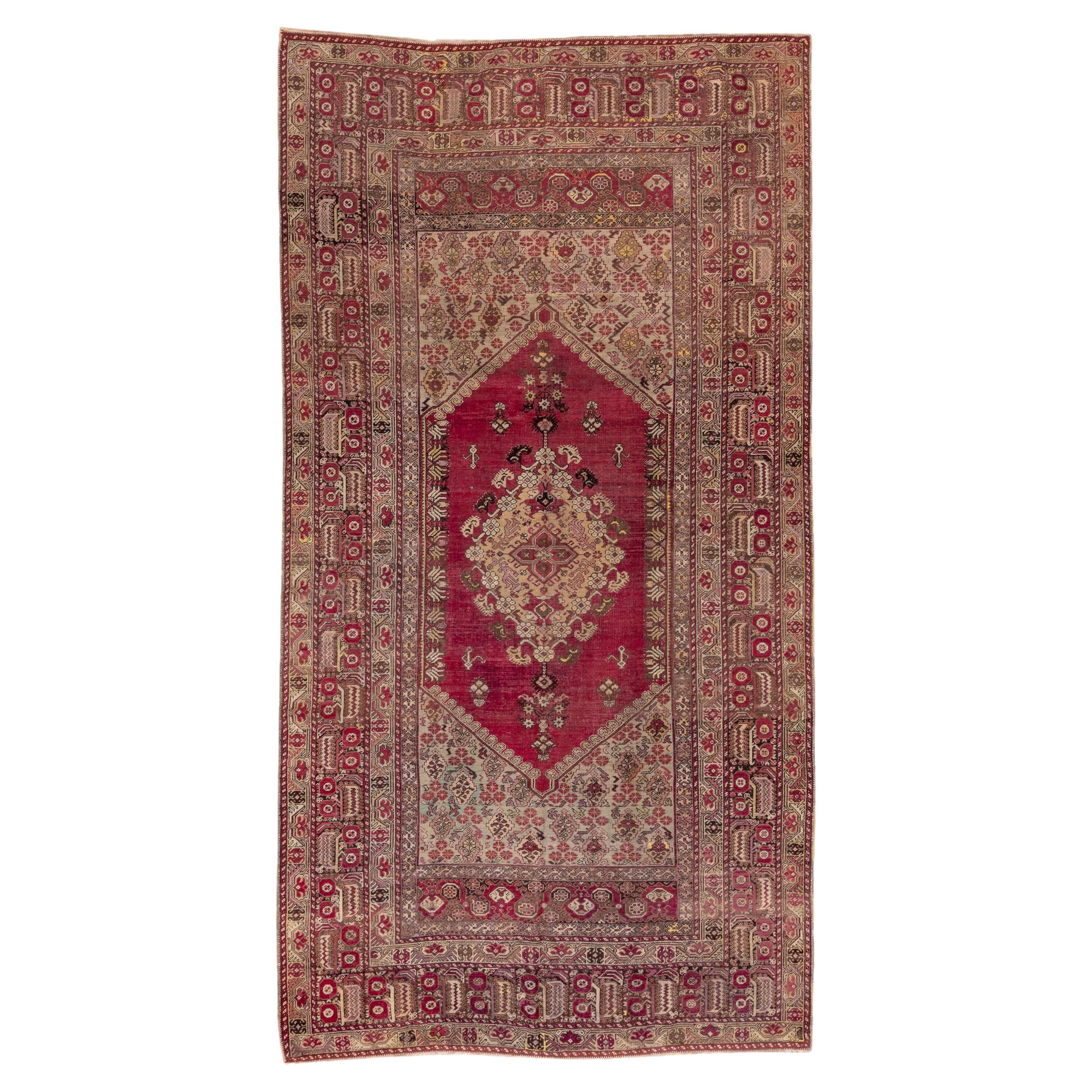 Finely Woven Late 19th Century Turkish Ghiordes Rug, Colorful Palette