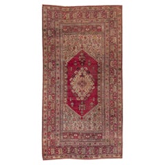 Antique Finely Woven Late 19th Century Turkish Ghiordes Rug, Colorful Palette