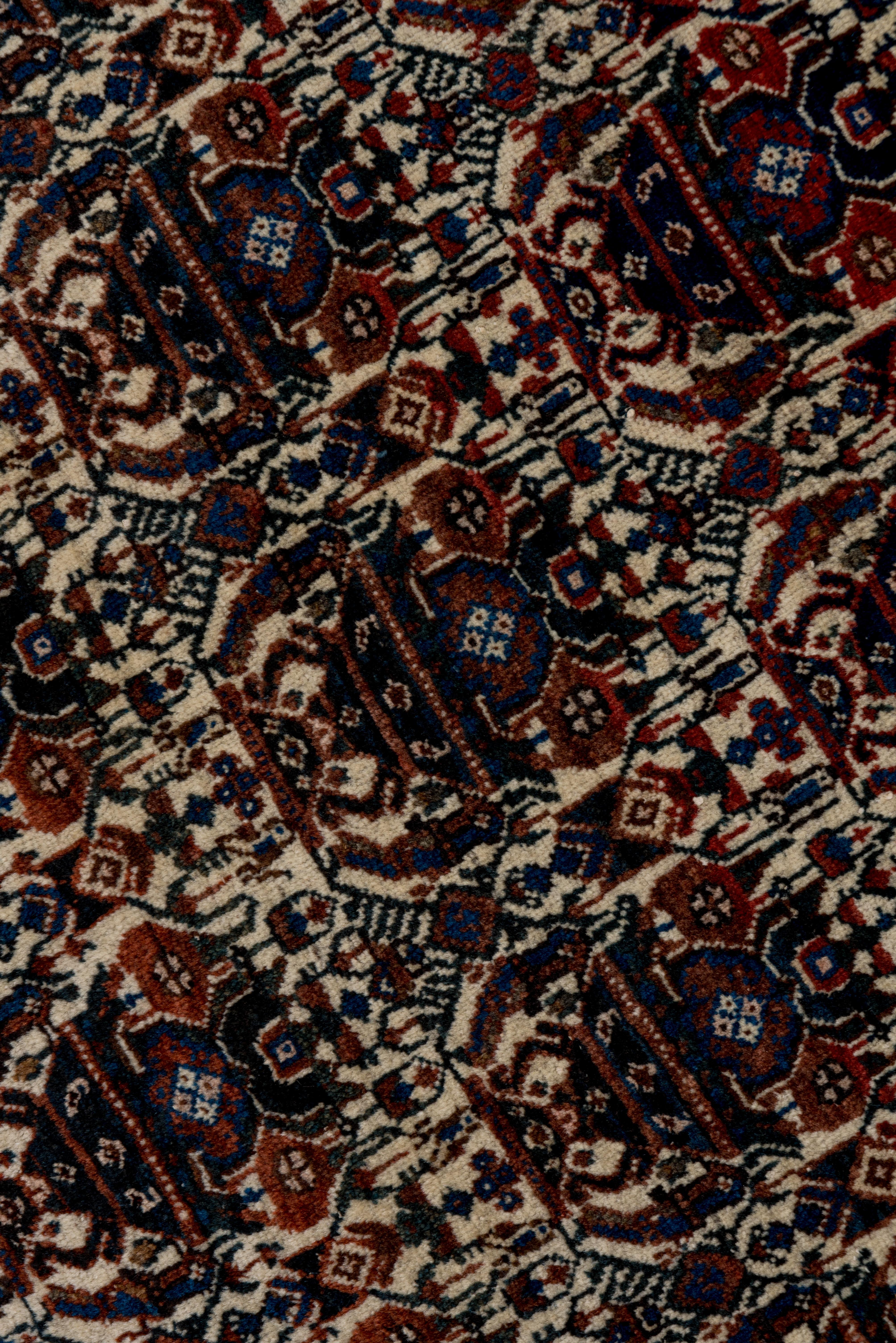 Wool Finely Woven Tribal Persian Abadeh Scatter Rug, Allover Field, circa 1930s For Sale